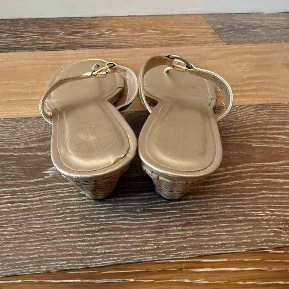 Lilly Pulitzer Mckim Wedge gold Sandals size 9 - Picture 7 of 10